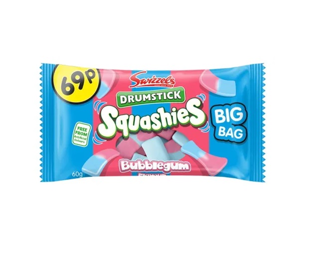 SWIZZELS SQUASHIES DRUMSTICK BUBBLEGUM
