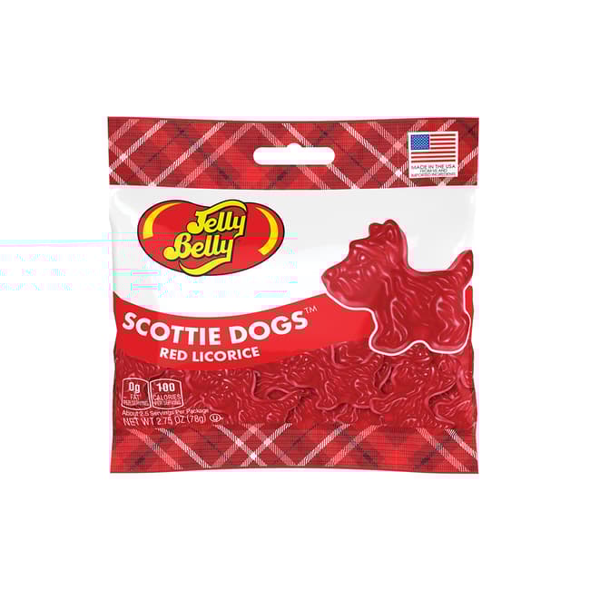 JB SCOTTIE DOG RED LICORICE BAG