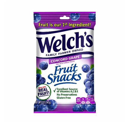WELCHS FRUIT SNACKS CONCORD GRAPE